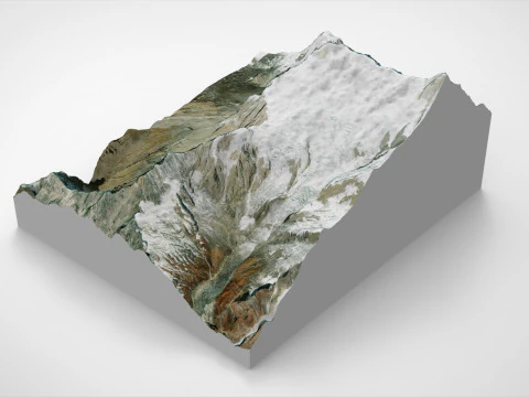 Mountain landscape Annapurna IV Himalayas Nepal 3D Model