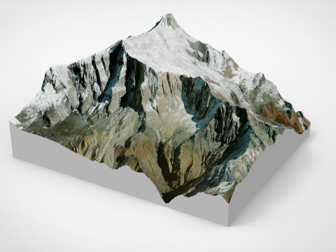 Mountain landscape Annapurna IV Himalayas Nepal Modello 3D