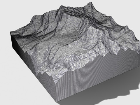 Mountain landscape Annapurna IV Himalayas Nepal Modello 3D