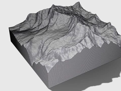 Mountain landscape Annapurna IV Himalayas Nepal 3D Model