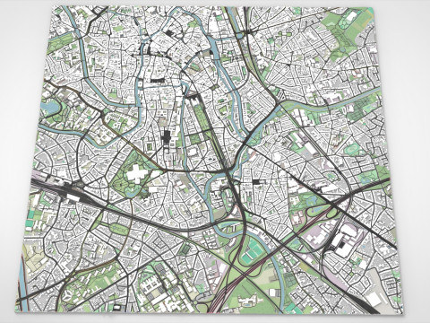 Cityscape Gent Belgium 3Dモデル
