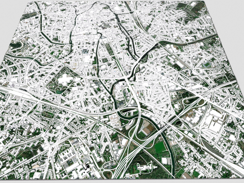 Cityscape Gent Belgium 3D 모델