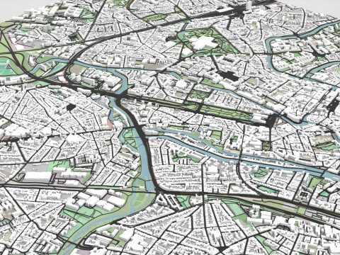 Cityscape Gent Belgium 3D 모델