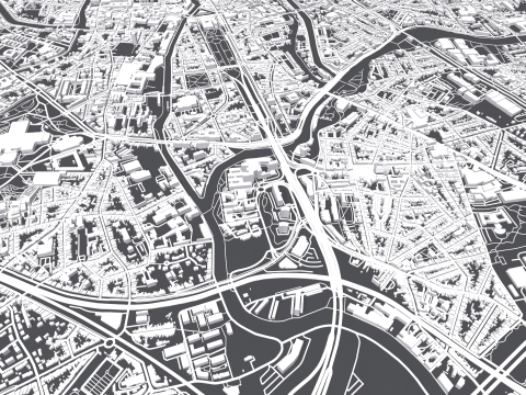 Cityscape Gent Belgium 3D 모델