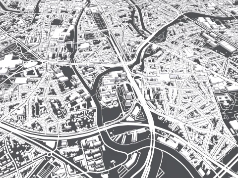 Cityscape Gent Belgium 3D Model