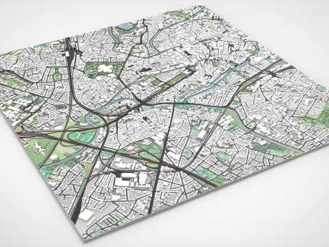 Cityscape Gent Belgium 3D 모델