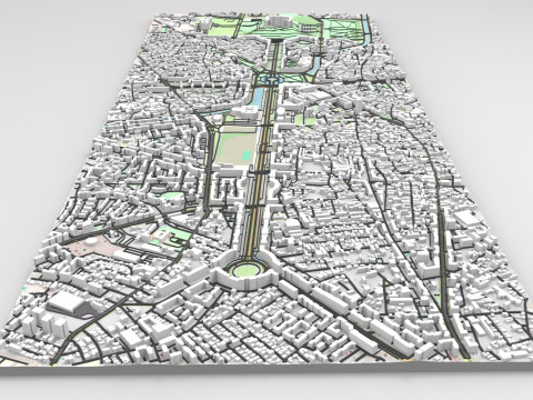 Unirii Boulevard Bucharest Romania 3D 모델