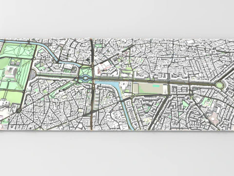 Unirii Boulevard Bucharest Romania 3D Model