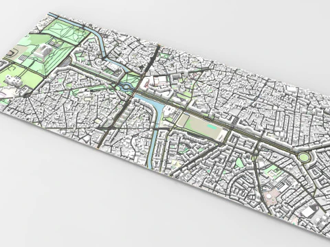 Unirii Boulevard Bucharest Romania 3D Model