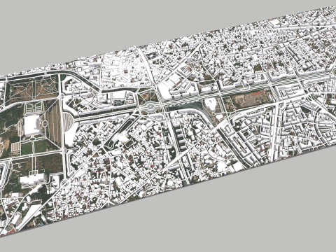 Unirii Boulevard Bucharest Romania 3D 모델