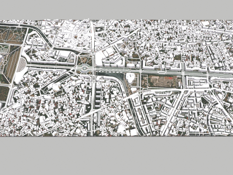 Unirii Boulevard Bucharest Romania 3D 모델