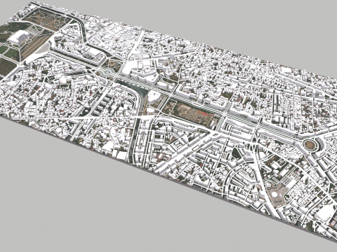 Unirii Boulevard Bucharest Romania 3D 모델