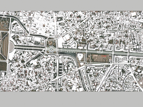 Unirii Boulevard Bucharest Romania 3D 모델