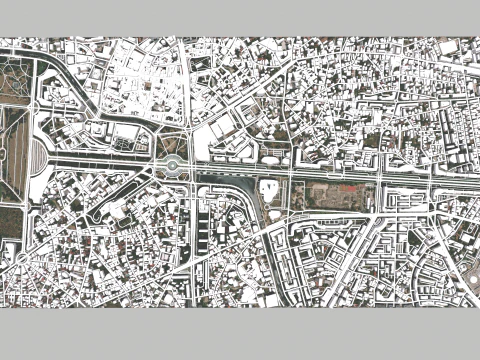 Unirii Boulevard Bucharest Romania 3D Model