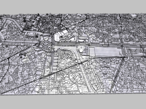 Unirii Boulevard Bucharest Romania 3D 모델