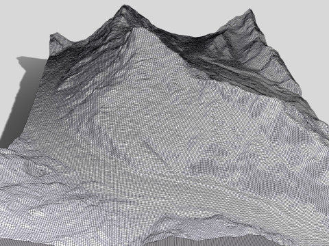Mountain landscape Lanjam Glacier Gandaki Pradesh Nepal Model 3D