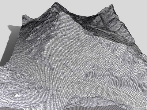 Mountain landscape Lanjam Glacier Gandaki Pradesh Nepal 3D Model