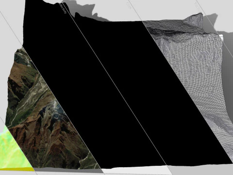 Mountain landscape Lanjam Glacier Gandaki Pradesh Nepal 3D Model