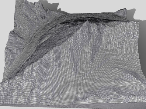 Mountain landscape Lanjam Glacier Gandaki Pradesh Nepal Model 3D