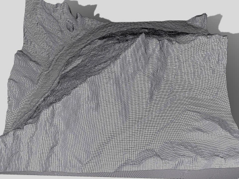 Mountain landscape Lanjam Glacier Gandaki Pradesh Nepal 3D Model