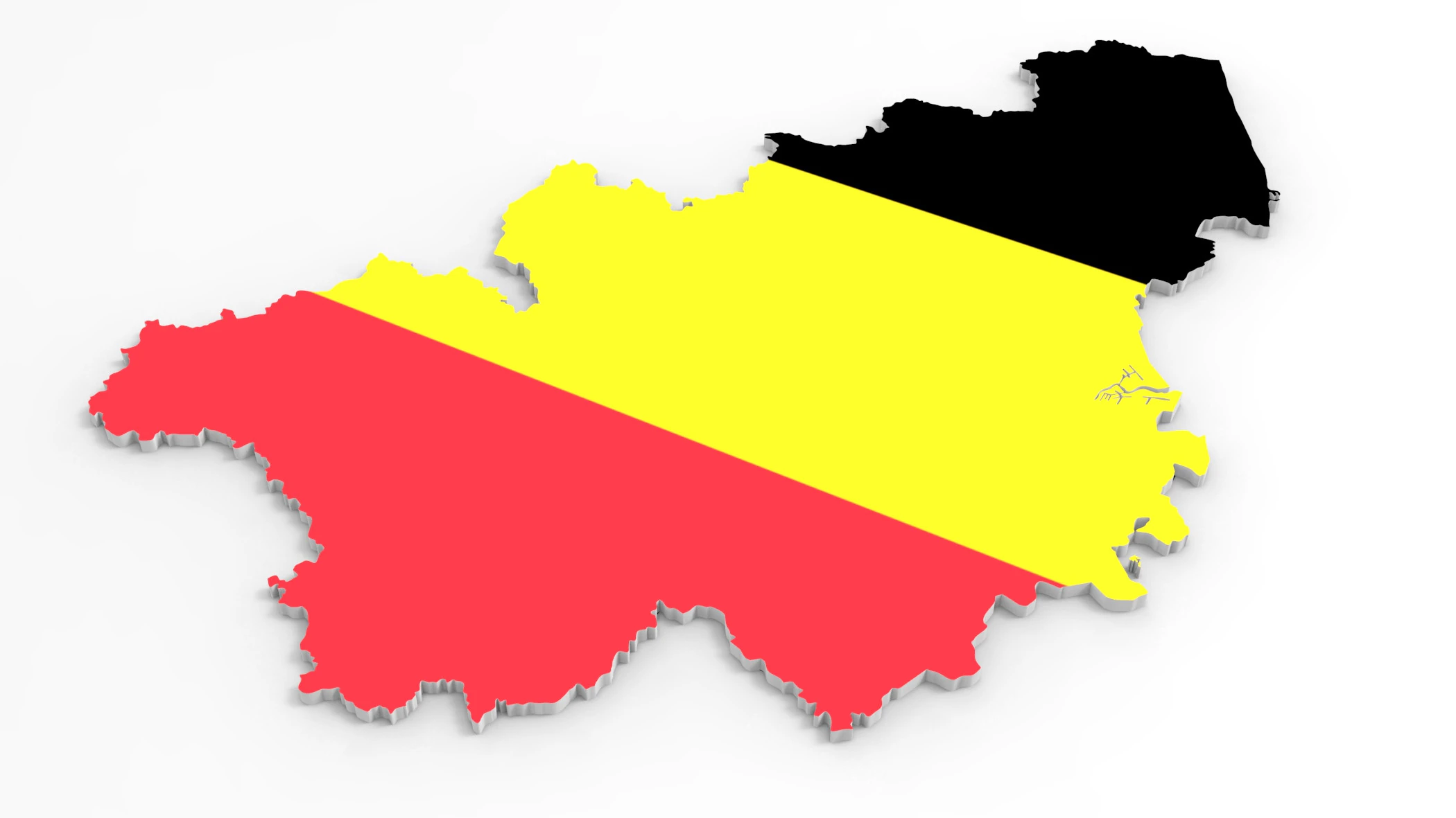 Belgium 3d map 3D Model .c4d .max .obj .3ds .fbx .stl .blend 