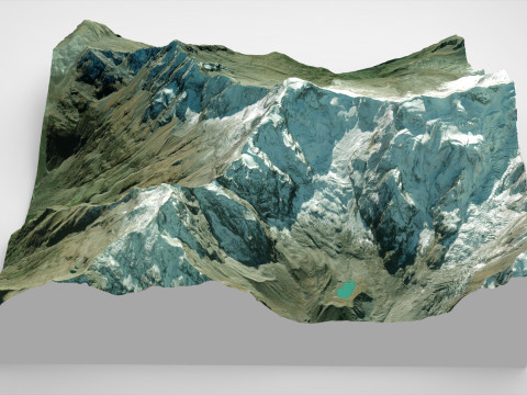 Mountain landscape Punta Grober Macugnaga Italy Modelo 3D