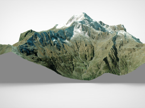 Mountain landscape Punta Grober Macugnaga Italy Modelo 3D