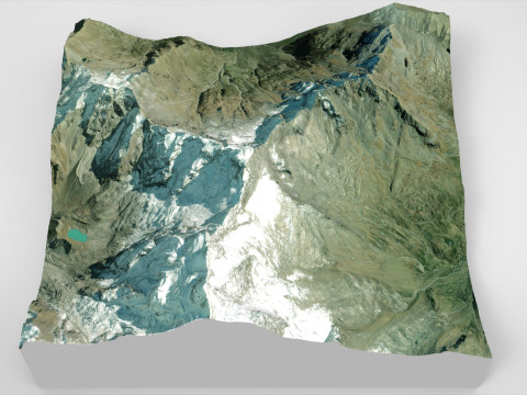 Mountain landscape Punta Grober Macugnaga Italy Modelo 3D