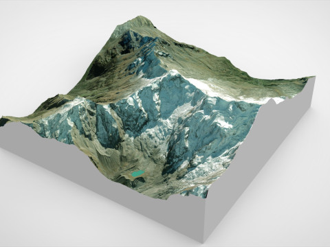 Mountain landscape Punta Grober Macugnaga Italy Modelo 3D