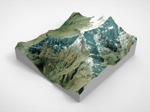 Mountain landscape Punta Grober Macugnaga Italy Modelo 3D