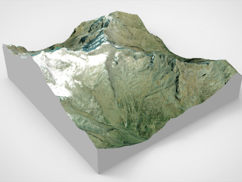 Mountain landscape Punta Grober Macugnaga Italy Modelo 3D