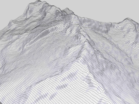 Mountain landscape Punta Grober Macugnaga Italy Modelo 3D