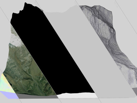 Mountain landscape Punta Grober Macugnaga Italy Modelo 3D
