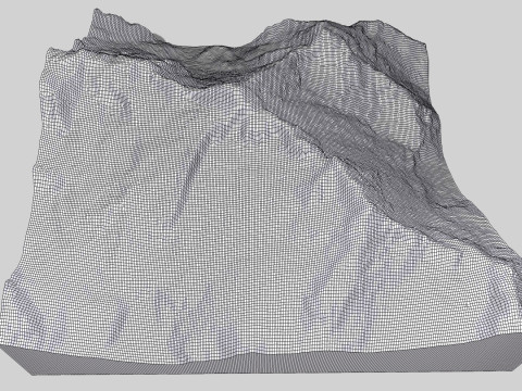 Mountain landscape Punta Grober Macugnaga Italy Modelo 3D