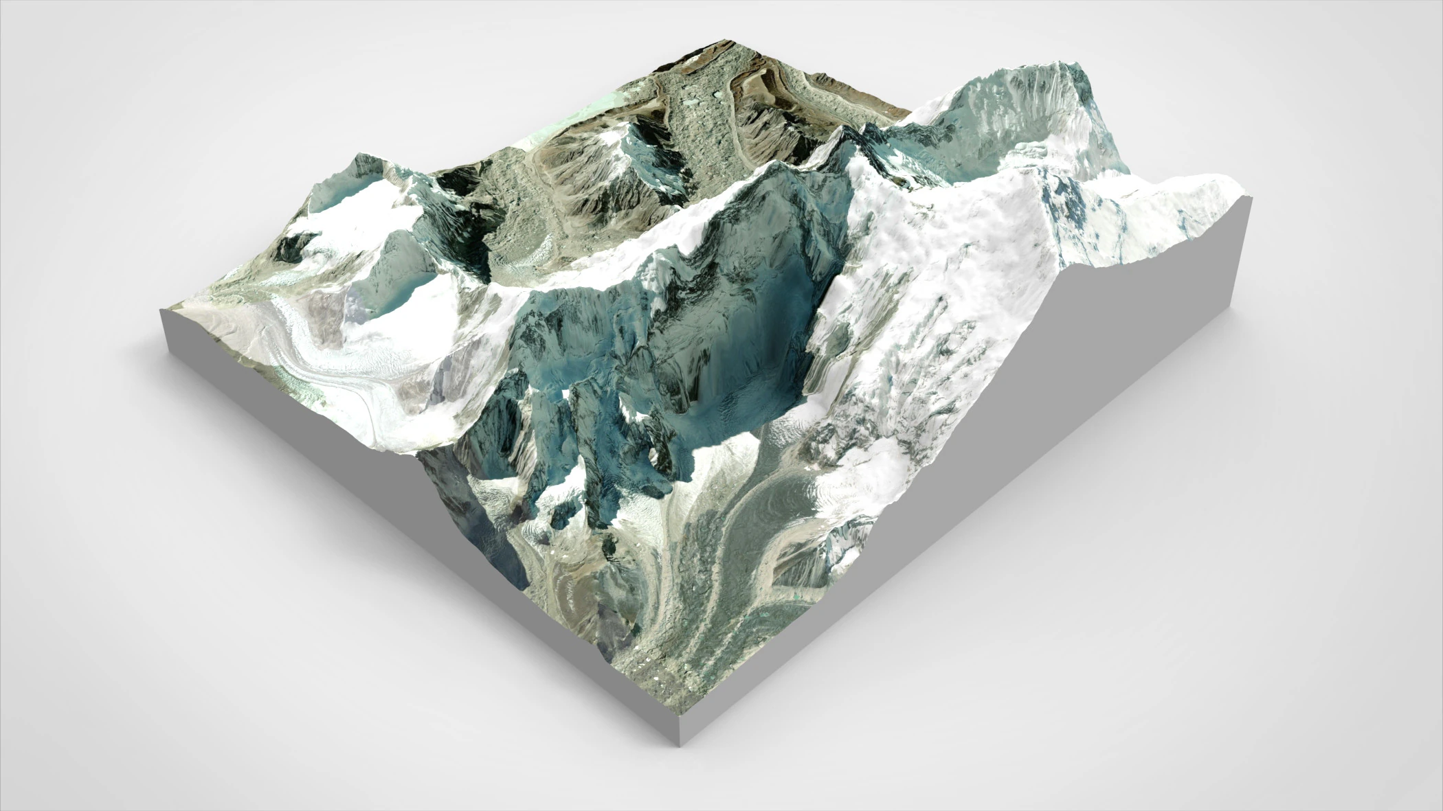Lhotse mountain Himalayas Nepal 3D Model .c4d .max .obj .3ds .fbx .stl .blend 