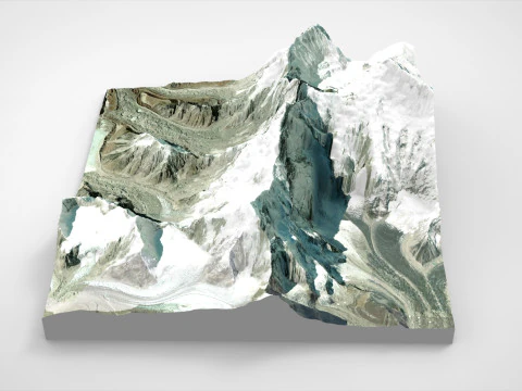 Lhotse mountain Himalayas Nepal 3D Model