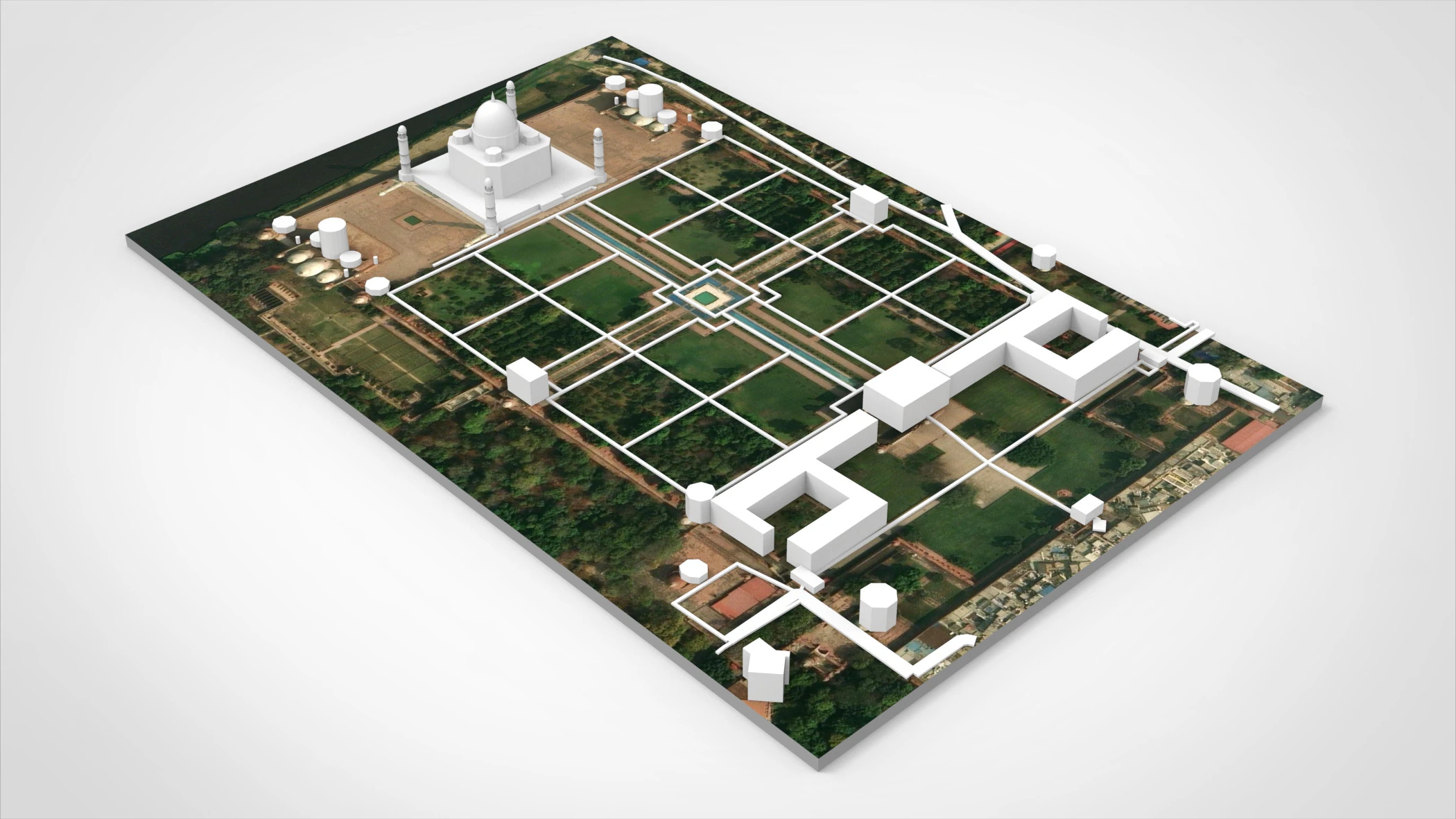 The Taj Mahal Agra India 3D Model .c4d .max .obj .3ds .fbx .stl .blend