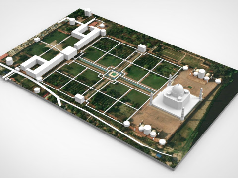 The Taj Mahal Agra India Modello 3D