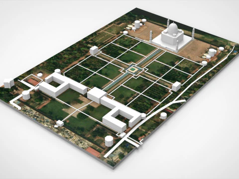 The Taj Mahal Agra India 3D Model