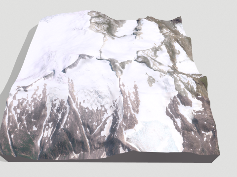 Mountain landscape Mount Lacey United States 3D Model