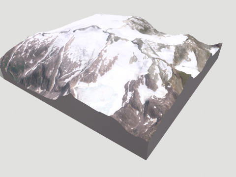 Mountain landscape Mount Lacey United States 3D Model