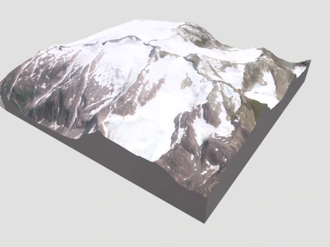 Mountain landscape Mount Lacey United States 3D Model