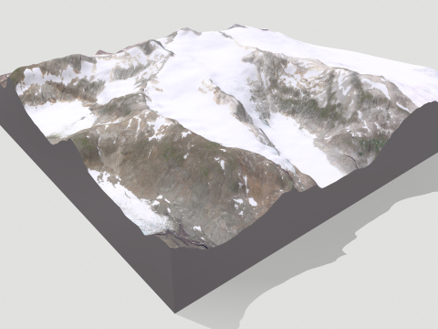 Mountain landscape Mount Lacey United States 3D Model