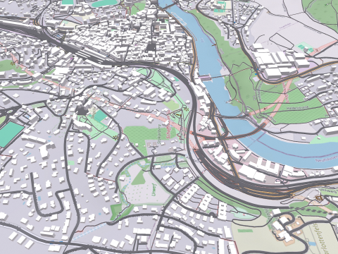 Cityscape Schaffhausen Switzerland 3D Model