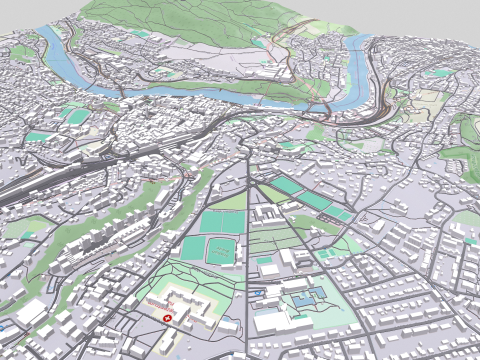 Cityscape Schaffhausen Switzerland 3D Model