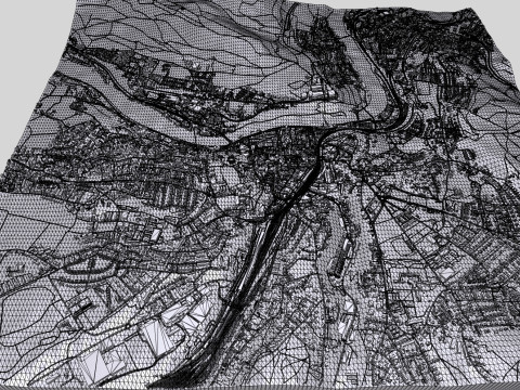 Cityscape Schaffhausen Switzerland 3D Model