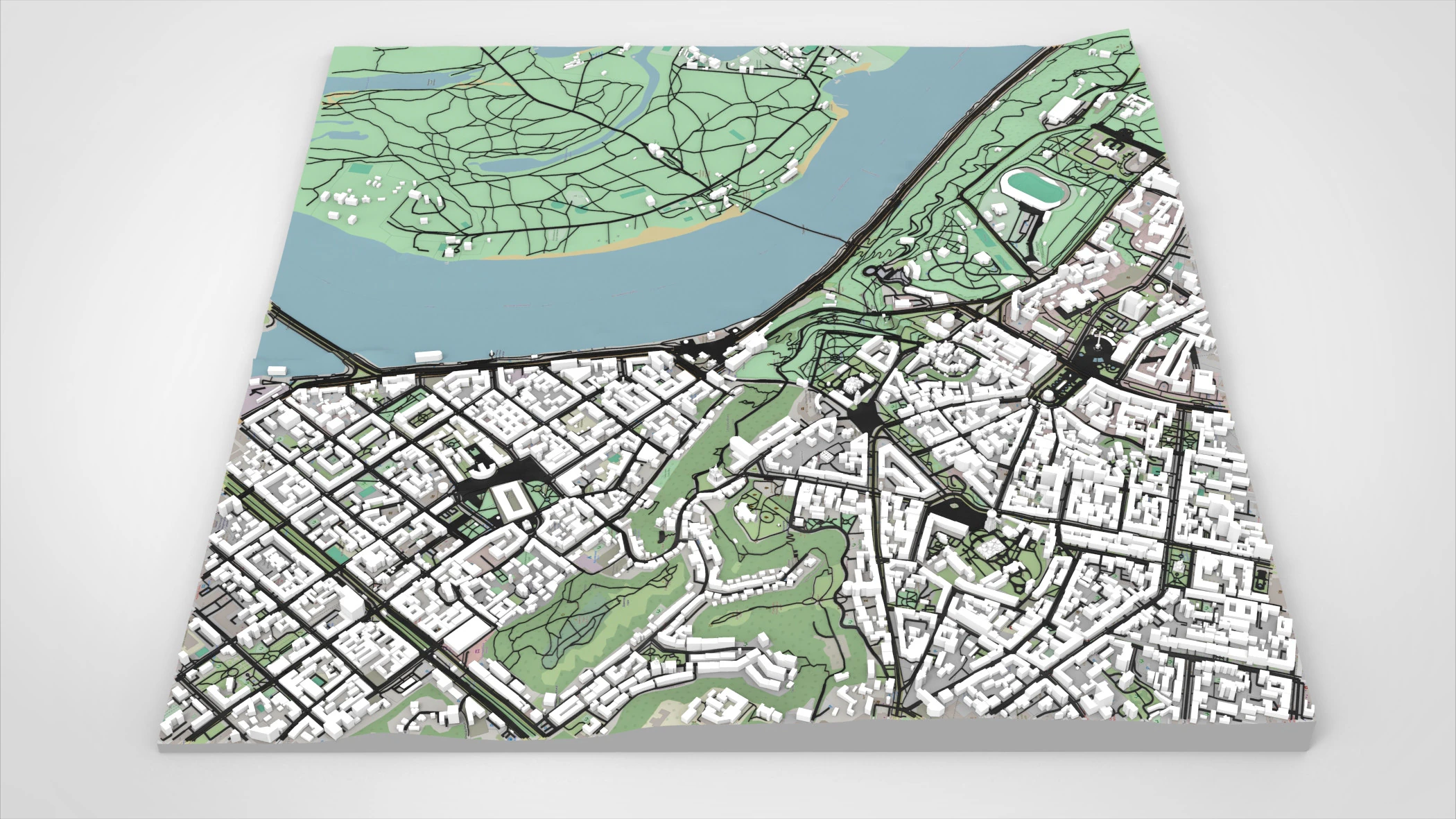 Cityscape Kyiv Ukraine fragment city 3D Model .c4d .max .obj .3ds .fbx .stl .blend 