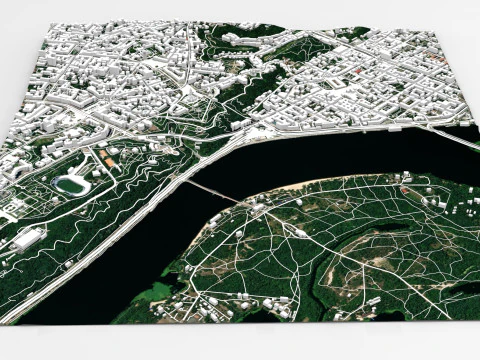 Cityscape Kyiv Ukraine fragment city 3D Model