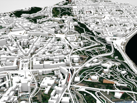 Cityscape Kyiv Ukraine fragment city Modelo 3D