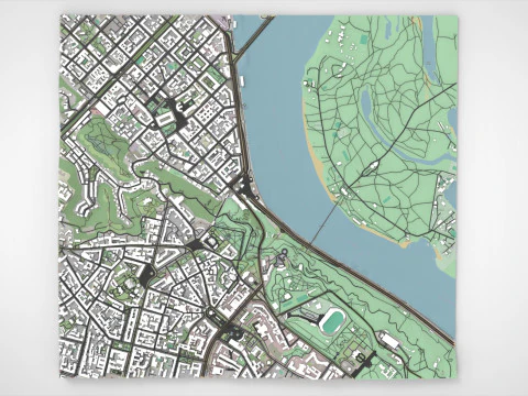 Cityscape Kyiv Ukraine fragment city 3D Model